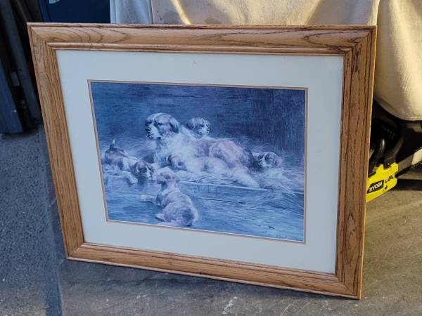 Oak framed St. Bernard art 1