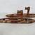 Weaving Loom Shuttle Boat 17" Wall Candle Holders Wooden Steel Tip 7 thumbnail