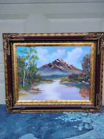 Mountain picture hand painted 1