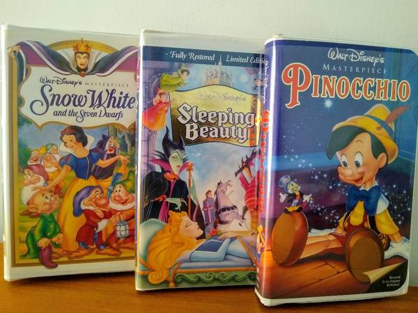 $75 each Walt Disney Masterpiece VHS tapes, each 1