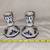 Elegant porcelain candlestick holders in a classic blue and white floral 1 thumbnail