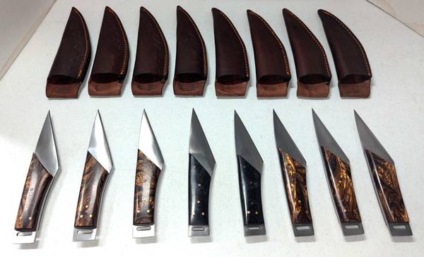 8 Custom Handmade D2 Steel Blade Kiridashi Knife With Leather Sheath 1