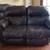 FULL SET - Leather Reclining Couch, Loveseat and Armchair - Brown 14 thumbnail