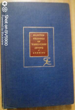 SELECTED WRITINGS OF WASHINGTON IRVING, Vintage Hardcover Book. 1