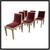 Custom Design Crimson Mohair Madison Dining Chairs, Set Of Six 1 thumbnail