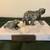 Brass polar bears on marble base 1 thumbnail