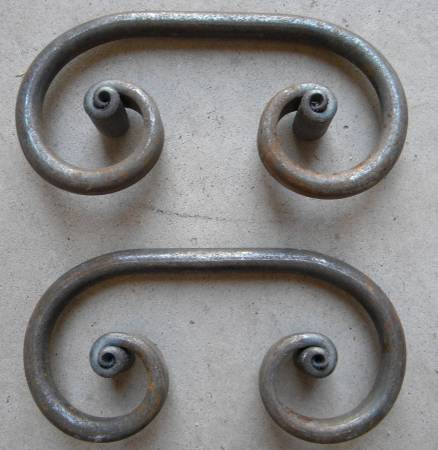 2 Round C Scrolls 7" X 3 3/4" 1