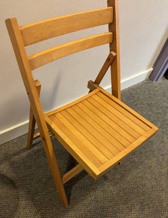 2 Wooden Folding Chairs 1
