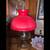 Beautiful Vintage working oil lamp with red shade 1 thumbnail
