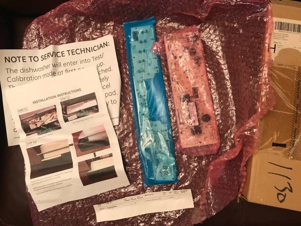GE Control Board Tactile Asm. WD21X10505, 165D9735G002, WD21X10470, 16 1