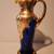 Czech Bohemia Crystal Glass Blue Decantur and 6 Wine Glasses - NEW 3 thumbnail