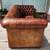 Vintage Brown Leather Chesterfield Sofa Loveseat 1 thumbnail
