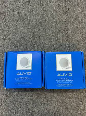 AUVIO 5.25” 40W 2-Way In-Ceiling Speakers (Pair) - Brand New 1