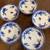 Set of 5 Antique Marechal Flow Blue Saucers 1 thumbnail