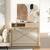 Console Table with Drawers, Linen Accent Sofa Table Entryway Table with Storage 2 thumbnail