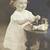 Antique 1910 PHOTO PORTRAIT little girl with toys vintage 4.5” x 7.5” 1 thumbnail