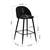 New Modern Set of 4 Modern Velvet Bar Stools Set of 4 – Upholstered Black Bar  4 thumbnail
