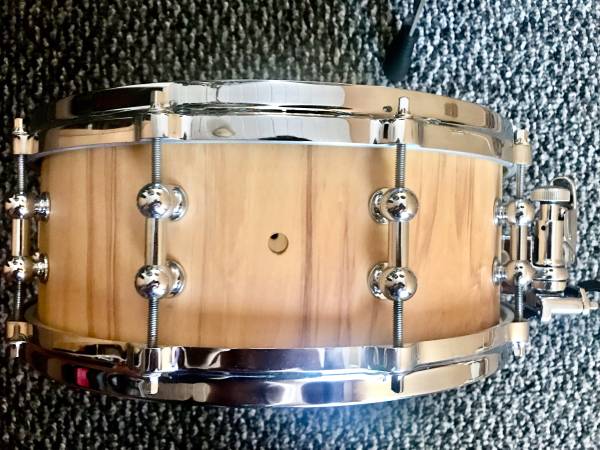 Solid Shell Seamless Spalted Maple 5.5” x 14” Ayotte Dunnett Snare Drum RARE 1