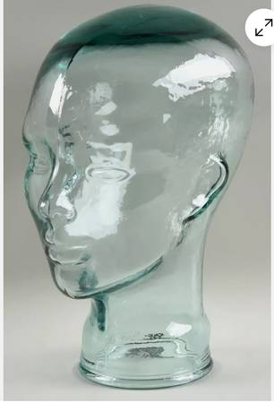 Life Size Thick Glass Mannequin Head / Display 1