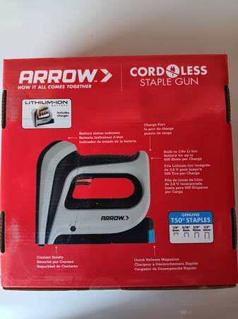 Arrow Cordless Staple Gun Brand New 1