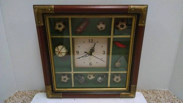 Sports Shadowbox Wall Clock 1