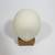 Unique Cycladic Head Sculpture: Modernist Bisque Ceramic on Wooden Bas 8 thumbnail