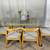 Glass Dining Table With 6 MCM Style Dining Chairs / Mesa De Vidrio Y 6 9 thumbnail