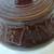 Vintage Beans Bean Pot Embossed Raised Letters Ceramic Brown/Beige Pot 2 thumbnail