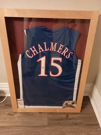 MARIO CHALMERS AUTOGRAPHED JSA COA KU JAYHAWKS JERSEY 1