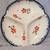 Beautiful Floral Divided Dinner Plate 7.5" Heavy Three Sections 6 thumbnail