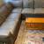 Macy's grey leather sectional 2 thumbnail