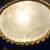 antique HAMMERED METAL round table top w glass insert 5 thumbnail