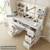 New Large Vanity Desk with LED Lighted Mirror & Power Outlet,Makeup Vanity Table 3 thumbnail