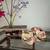 Vintage Kutani Imari Japanese Porcelain Sleeping Cat Figurine 5” 5 thumbnail