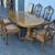 Antique/vintage style Pecan Wood Dining Table W/6 Chairs (K33) 3 thumbnail