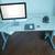 Excellent Condition Glass Top 31" x 63" Desk w/Adjustable Height Legs 7 thumbnail