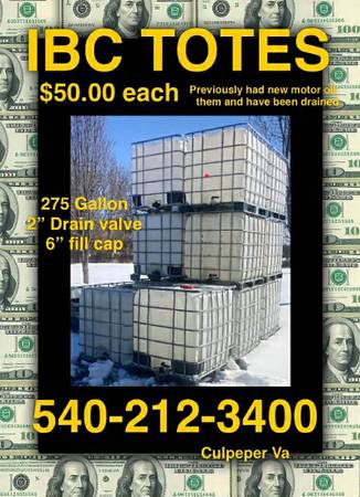 EMPTY IBC TOTE OIL CONTAINERS 1