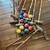 Mixture of Misc Vintage Croquet Mallet, Balls ,etc.  (used for decorat 1 thumbnail