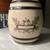 Antique barrel shape glazed pottery crock jar advertising Twin Oaks To 2 thumbnail