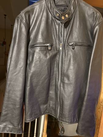 leather mcy jacket like new, , size 46 , with liner. 1
