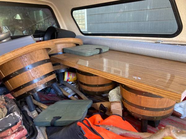 Wooden wine whiskey cask end tables and coffee table set 1