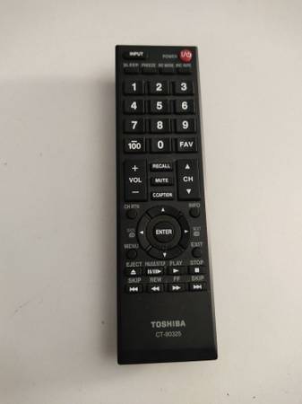 Toshiba TV Remote Control (Model: CT-90325) For Sale 1