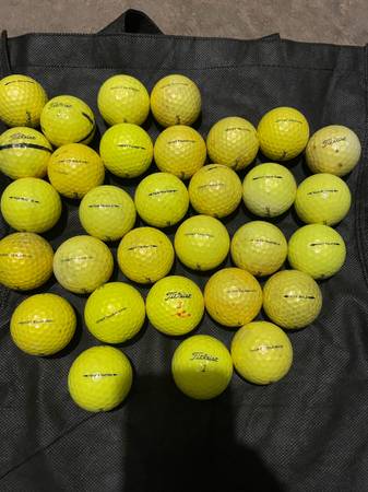 Titleist yellow Tour Speed, NXT, DT Solo etc. golf balls 1