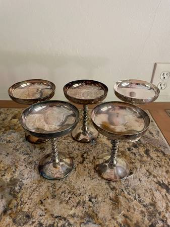 Falstaff silver plate ice cream cups 1