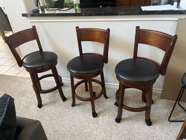 Three High bar chairs 1