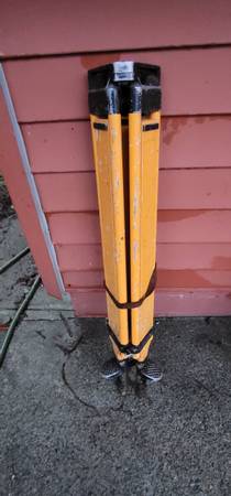 Portable Laser Level Surveying Tripod - Black 1