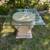 Vintage Plaster and glass top end table 1 thumbnail