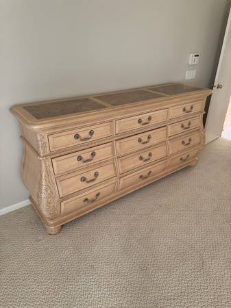 Marble Top Wooden Dresser 1