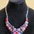 Purple Turquoise with Ruby in Silver Collar Necklace 1 thumbnail