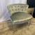 Gray Velvet Small Accent Chair w/ Crystal Clear Legs Nailhead Rivets 5 thumbnail